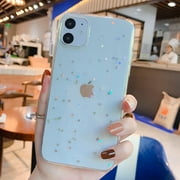 iPhone 11 6.1" Clear TPU Rubber Gel Skin Stars Space Holographic Case Cover Sparkle Shiny Glitter