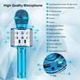 thumbnail image 2 of Wireless Bluetooth Karaoke Microphone Handheld Karaoke Microphone Recorder Speaker, With Led Lights, 5 Magic Sounds, Long Playing Time, Noise Reduction, Children'S Song Recording Function, 2 of 6