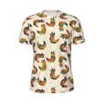 thumbnail image 5 of Wukai Boho Chicken Print Men's Short-Sleeved Mesh T-Shirt,Quick-Dry Short Sleeve Workout T-Shirt-3X-Large, 5 of 8