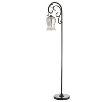 SAFAVIEH Meridia. Antique Curved Floral 64 in. H Floor Lamp, Black
