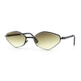 thumbnail image 4 of Diamond Shape Hustler Fashion Trendy Small Lens Metal Rim Sunglasses Black - Brown, 4 of 8