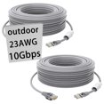 thumbnail image 1 of Cable Ethernet GWFIBER Cat 6 de 30 m, resistente a los rayos UV y resistente al agua, 1 of 8