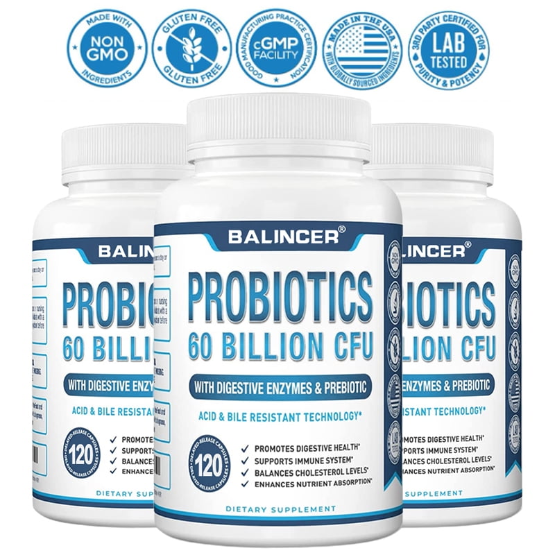 Balincer Premium Probiotics 60 Billion CFU Organic Prebiotics
