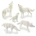 thumbnail image 5 of Toys for Ages 2-4 5PC Simulation White Wolf Model Roaring Wolf Walking Wolf Cub Desktop Sand Table Decoration Ornaments, 5 of 9