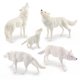 thumbnail image 5 of 5PC Simulation White Wolf Model Roaring Wolf Walking Wolf Cub Desktop Sand Table Decoration Ornaments, 5 of 9