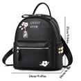 thumbnail image 3 of Women Mini Backpack Fashion Simple Flower Casual Daypack Faux Leather Backpack, 3 of 10