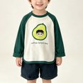 thumbnail image 2 of KPOPLK Fall T-Shirts for Kids Girl 1T 2T 3T 4T 5T Long Sleeve Crewneck Tee Top Toddler Girls Lounge Cute Clothes Dark Green,Size 7-8 Years, 2 of 8