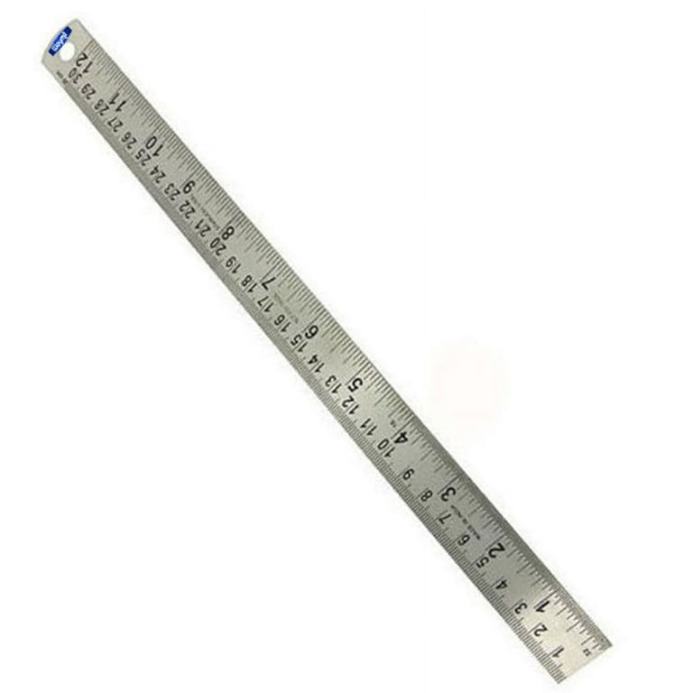 Straight Ruler 12 Inch Metric English System with Hole Measuring Tool,  Electric Blue, 3 Pieces 