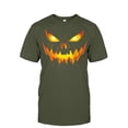 thumbnail image 2 of Big and Tall Halloween Tshirt for Men Seasonal Graphic Tee for Casual Short Sleeve Halloween Print Top with Comfortable and Versatile Army Green 3XL, 2 of 3