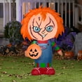 thumbnail image 2 of Gemmy Airblown Stylized Chucky SM Inflatable - Halloween - Red, 2 of 2
