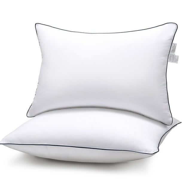 2 Pack Almohadas Tamaño Estándar,1000g Algodón de Microfibra,Firmeza Intermedia,Sensación Suave,Hipoalergénico,Lavable,Las Almohadas Matrimonial, Almohada Antiarrugas,Almohada tipo hotel 51*66cm