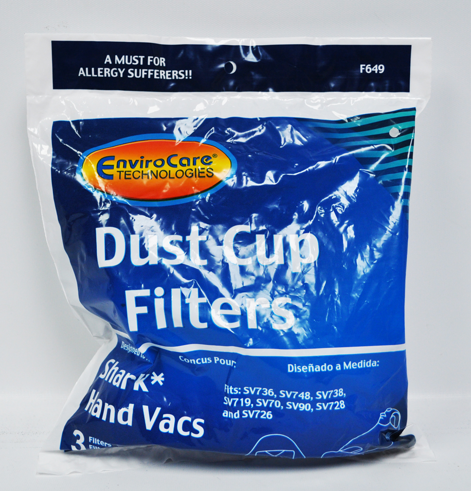 Envirocare Shark Hand Vac Dust Cup Filters F649