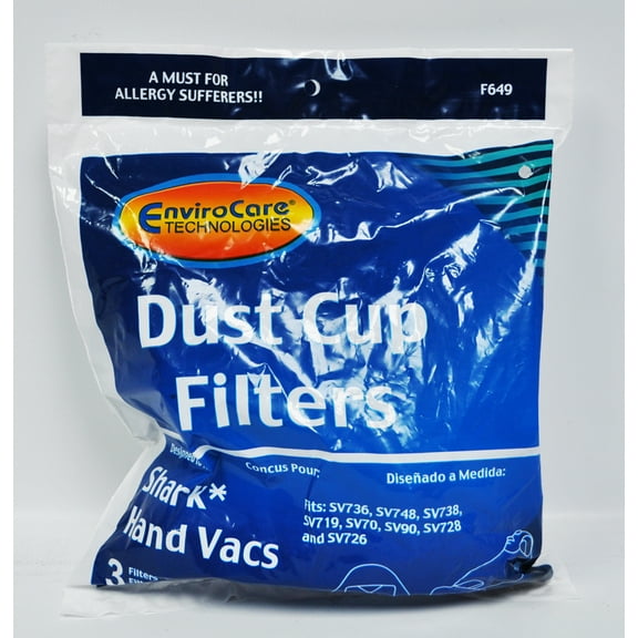 Envirocare Compatible with Shark Hand Vac Dust Cup Filters F649