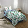 thumbnail image 6 of Peanuts Snoopy Holiday Kids 6 Piece Reversible Comforter, Pillowcase, Sheet Set, and Backpack, Full, 6 of 8