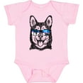 thumbnail image 3 of Inktastic Siberian Husky Sketch Portrait with Sunglasses Boys or Girls Baby Bodysuit, 3 of 5