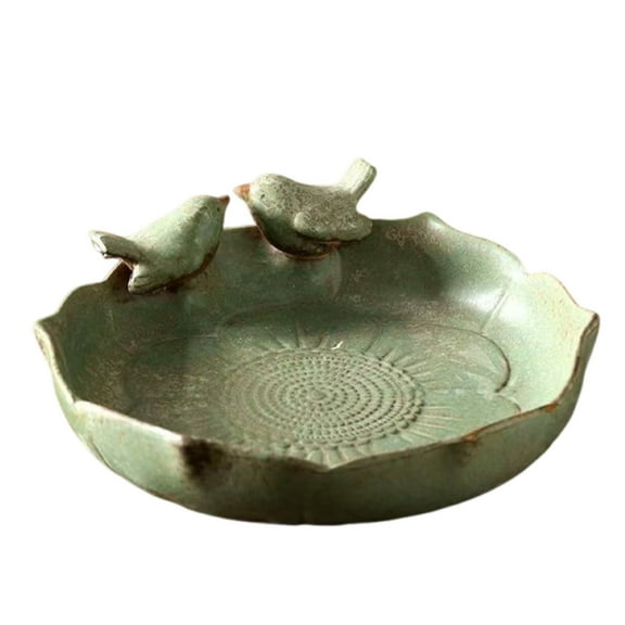 Ceramic bird bath, bird watering container, outdoor bird feeding bowl, bird watering accessory, multifunctional feeding dish, garden decoration for garden and terrace