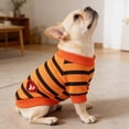 thumbnail image 4 of Spring Summer Dog T-Shirt Cute Striped Puppy Shirt with Sequin Heart Breathable Cat Outfit with Wide Crew Neck Lightweight Pet Apparel for Small Medium Pet Apparel for Daily Wear Photoshoot(F,M), 4 of 6