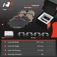 thumbnail image 3 of A-Premium 13.58 inch (345 mm) Rear Drilled and Slotted Disc Brake Rotors + Ceramic Pads Kit Compatible with Select BMW Models - 535i, 550i, 550i xDrive, 640i xDrive, 650i Gran Coupe, 6-PC Set, 3 of 9