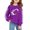 Purple, variant on Crewneck Sweatshirt Kids Cute Glitter Crew Neck Hoodless Sweatshirt Long Sleeve Pullover Blue 4-5 Years