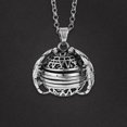 thumbnail image 2 of USA Expanding Photo Locket Necklace Silver Ball Angel Wing Pendant Memorial Gift, 2 of 5