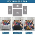 thumbnail image 6 of Xixirimido Colorful Hibiscus Plumeria Pattern Recliner Cover with Pockets Reclining Slipcover 4-Pieces Lazy Boy Recliner Armchair Cover for Recliner Furniture Protector for Kid Pet, 6 of 8
