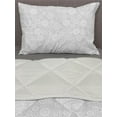 thumbnail image 3 of Grey Comforter & Sham Bedding Set, Different Sized Circles and Rounds Simple Geometric Style Graphic Print Shabby Home, 3 pcs Duvet Set Microfiber Filling Quilt, 5 Sizes, Grey White, by Ambesonne, 3 of 4