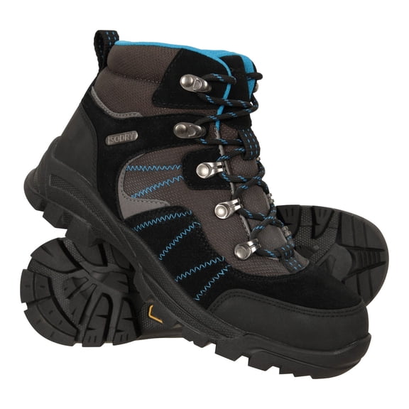 Mountain Warehouse Boys/Girls Edinburgh Suede IsoGrip Waterproof Hiking Boots