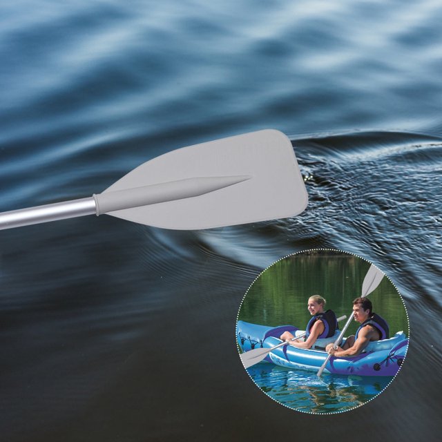 YSNOOWE Portable Grey Aluminum Alloy Kayak Paddle Lightweight Detachable Boat Oars for Easy Use on Water