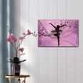 thumbnail image 2 of wall26 - Canvas Wall Art - Ballet Dancer on Purple Background with Music Notes - Gallery Wrap Modern Home Art | Ready to Hang - 12x18 inches, 2 of 3