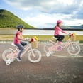 thumbnail image 4 of Costway 14" Kid's Bike with Training Wheels Adjustable Handlebar Seat Handbrake Pink, 4 of 9