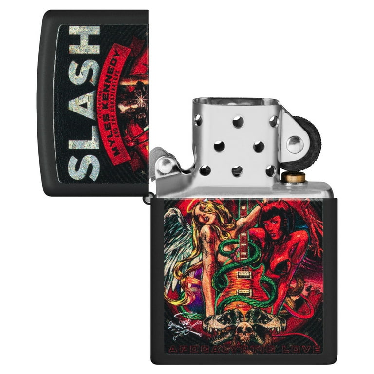 Zippo Slash Design Black Matte Pocket Lighter - Walmart.com