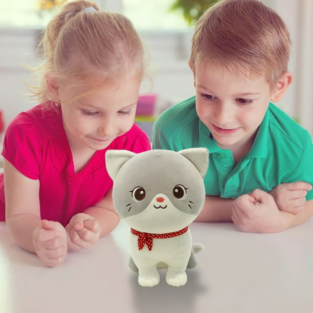 Lindo y lindo juguete de gatito, muñeca de gatito blanco, pequeña muñeca de decoración para el hogar, regalos de cumpleaños para niños y niñas, muñeca de peluche