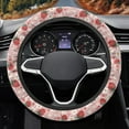thumbnail image 3 of Yuyamidu Aztec Cow Print Steering Wheel Cover Sunflower Steering Wheel Case Winter Automotive Car Wrap Cover Fluffy Decorative Accessories for Most Auto Sedan, 3 of 7