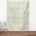 thumbnail image 4 of Ambesonne Flower Fabric by the Yard Upholstery, Romantic Floral Leaves Art, 1 Yard, Yellow Green Eggshell, 4 of 5