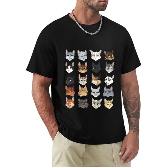 Warrior Cats Shadowclan Riverclan Book Lover Reading Graphic Unisex T-Shirt, for men & women, up to size 5XL.