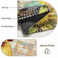 thumbnail image 6 of Vintage Rooster Area Rug 5x7 FT, Non Slip Bedroom Throw Carpet, Pastoral Floral Watercolor Animals Washable Soft Floor Carpet Non-Shedding Rug for Dining Room Bedside Classroom Desk, 6 of 9