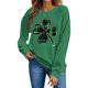 thumbnail image 5 of TaTaai Women Casual No Hood St Patrick's Day Printed Sweatshirt Crew Neck Long Sleeve Top Ladies Daily Commute Festival Wear Soft Warm Comfortable Stylish Pullover Top Gift, 5 of 6