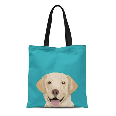 LADDKE Canvas Tote Bag Yellow Best Labrador Sweet Lab Housewares Designs Reusable Handbag Shoulder Grocery Shopping