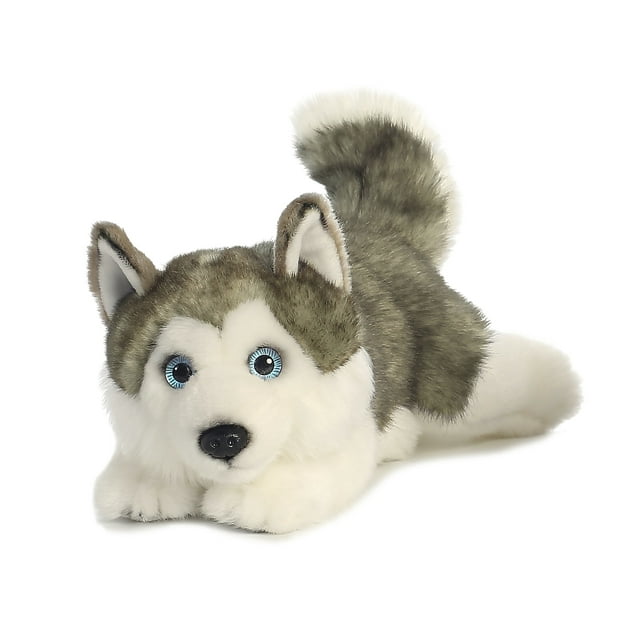 Aurora Stuffed Animals -Husky Lying 11"