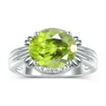 thumbnail image 4 of RYLOS Rings for Women Sterling Silver Ring 12X10MM Gemstone &  Diamonds Great Ring for Middle or Pointer Finger August Peridot Jewelry Size 12, 4 of 7