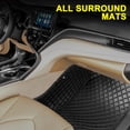 thumbnail image 3 of Car Floor Mats Custom Fit Ford Mustang 2015-2021 All Surround Waterproof PU Leather Front Rear Auto Floor Carpet Liners Set All Weather Protection Odorless Black, 3 of 10