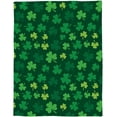thumbnail image 6 of Super Soft Cozy Flannel Fleece Blanket St. Patrick''s Day Lightweight Comfy Throw Blanket for Bed/Couch/Sofa/Camping- Green Lucky Shamrocks Irish Clover 39 x 49 Inche, 6 of 6