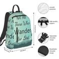 thumbnail image 4 of Daiia Not All Those Who Wander Are Lost1 School Backpack for Men and Women Lightweight Backpack Durable Backpack Water-Resistant,Travel,Work Bag, 4 of 9