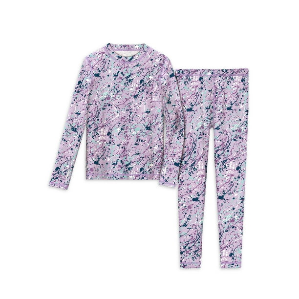 Athletic Works Girls Thermal Top & Bottom Set, Sizes XS2XL