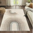 thumbnail image 3 of LaDole Rugs 3x5 ft Modern Premium Area Runner Rug | Geometric Small Carpet For Entry Way, Hallway, Home Office, Entrance Indoor Floor Décor | Beige Blue, 3 of 4