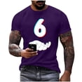 thumbnail image 2 of Tops para hombre, blusas y camisas de manga corta con cuello redondo para hombre, jersey informal con cuello redondo estampado para hombre, pantalones cortos deportivos para fitness, blusa de poliéste, 2 of 5