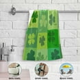 thumbnail image 6 of Dreamtimes St. Patrick's Day Clover Hand Towel Set of 2, Highly Absorbent Soft Face Hand Towels for Bathroom, Kitchen, Hotel, Gym and Spa, 14 x 28 Inch, 14 x 28 Inch, 6 of 7