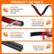 thumbnail image 3 of Uxcell 1/2"x1/2"x39" Moldura de pared flexible en forma de cuarto redondo autoadhesiva doble color café, 3 of 6