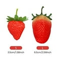 thumbnail image 3 of Fymlhomi 20 Pieces Artificial Strawberry Lifelike Fruit Plastic Strawberries Photography Prop Home Kitchen Cabinet Party Ornament, Small, 3 of 5
