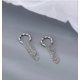 thumbnail image 5 of Pendientes UBIUO de plata de ley 925 con borlas y cadena para mujeres y adolescentes, con diseño de hélice, minimalistas, en plata A., 5 of 5